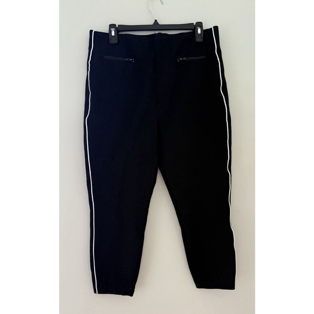 Spanx The Perfect Pant Ankle Piped Skinny Size 1X Black Pull On Slimming
